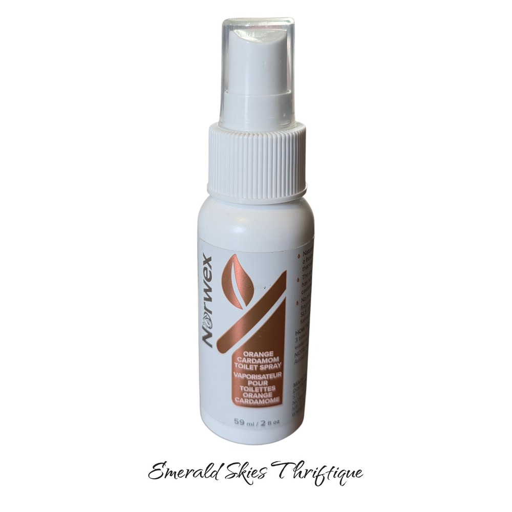 Norwex Limited Edition Orange Cardamom Toilet Spray 2 oz Spray Bottle